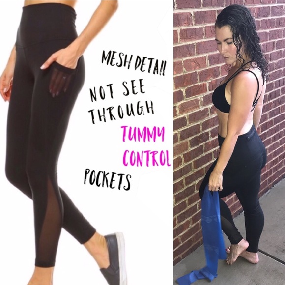 MONO B Pants - MONO B Black High Waist Yoga Pants with Pockets